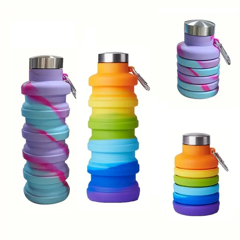 500ml Foldable Silicone Water  - Water Bottle Collapsible ulasan dan harga