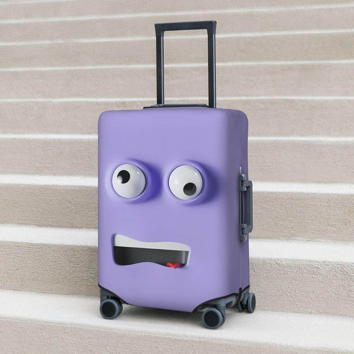 Funny Expression Printed Suitc - Travel Accessories To 3D Print ulasan dan harga