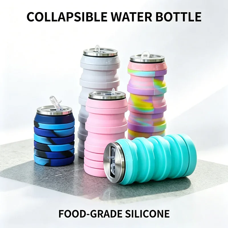 480ML Retractable Silicone Wat - Water Bottle Collapsible ulasan dan harga