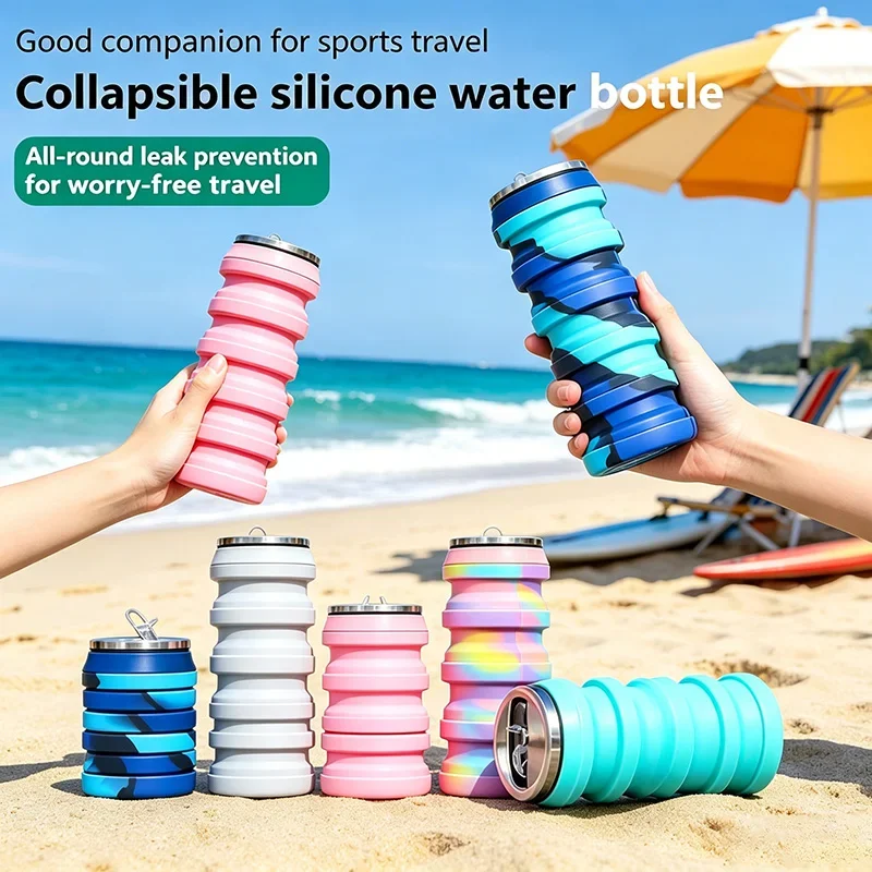 480ML Retractable Silicone Wat - Water Bottle Collapsible ulasan dan harga