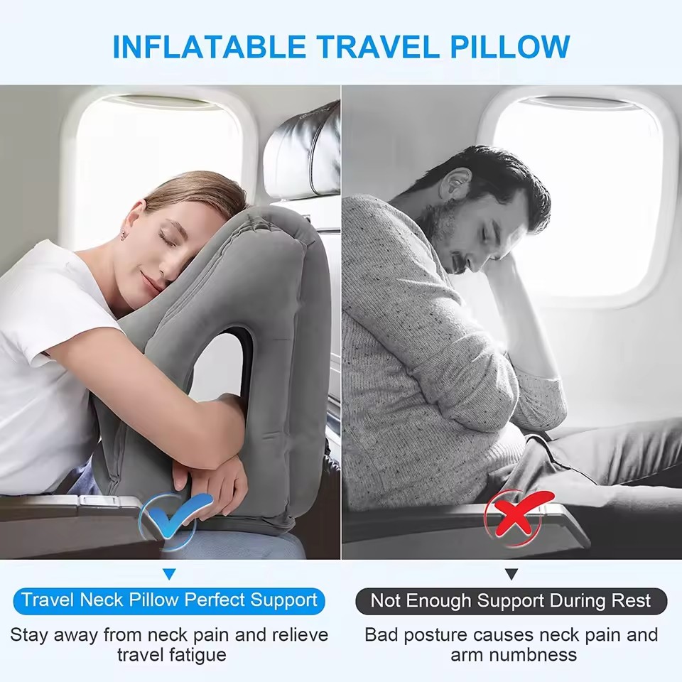 Inflatable Travel Pillow,Trave - Travel Accessories Long Flight ulasan dan harga