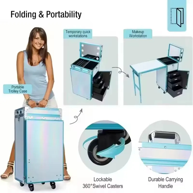 NEW Foldable Rolling Manicure  - Travel Accessories In Train ulasan dan harga