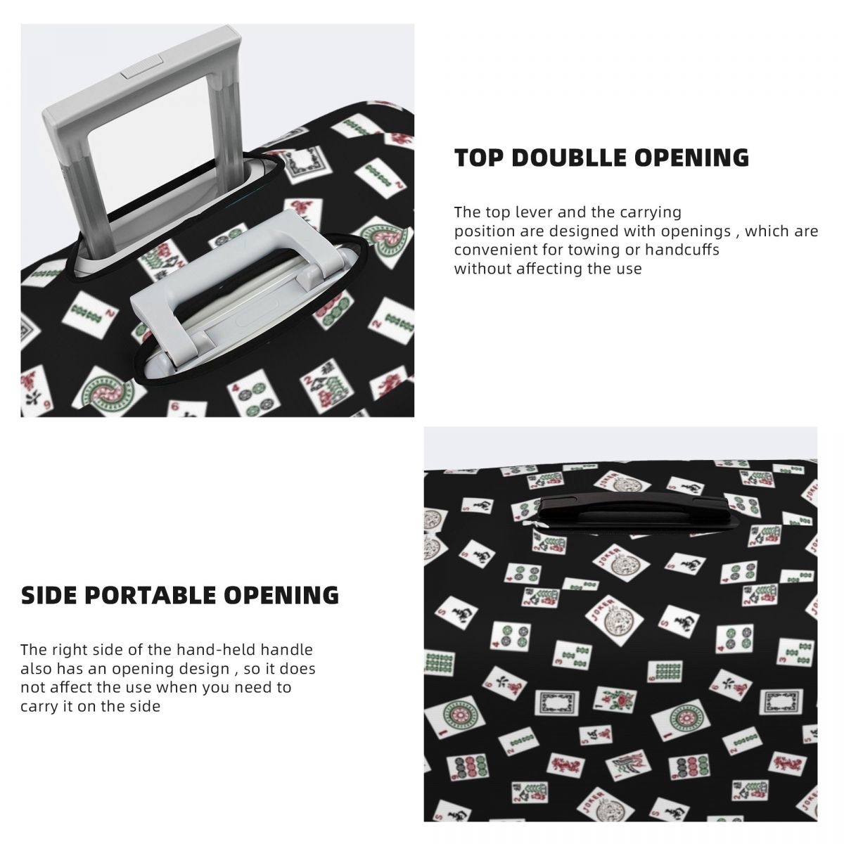 Black Mahjong Suitcase Cover F - Travel Accessories To 3D Print ulasan dan harga