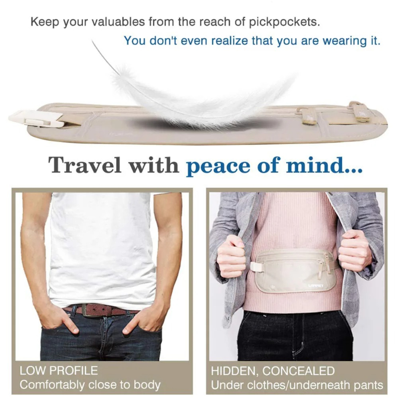 Invisible Travel Waist Packs P - Travel Accessories Passport Holder ulasan dan harga
