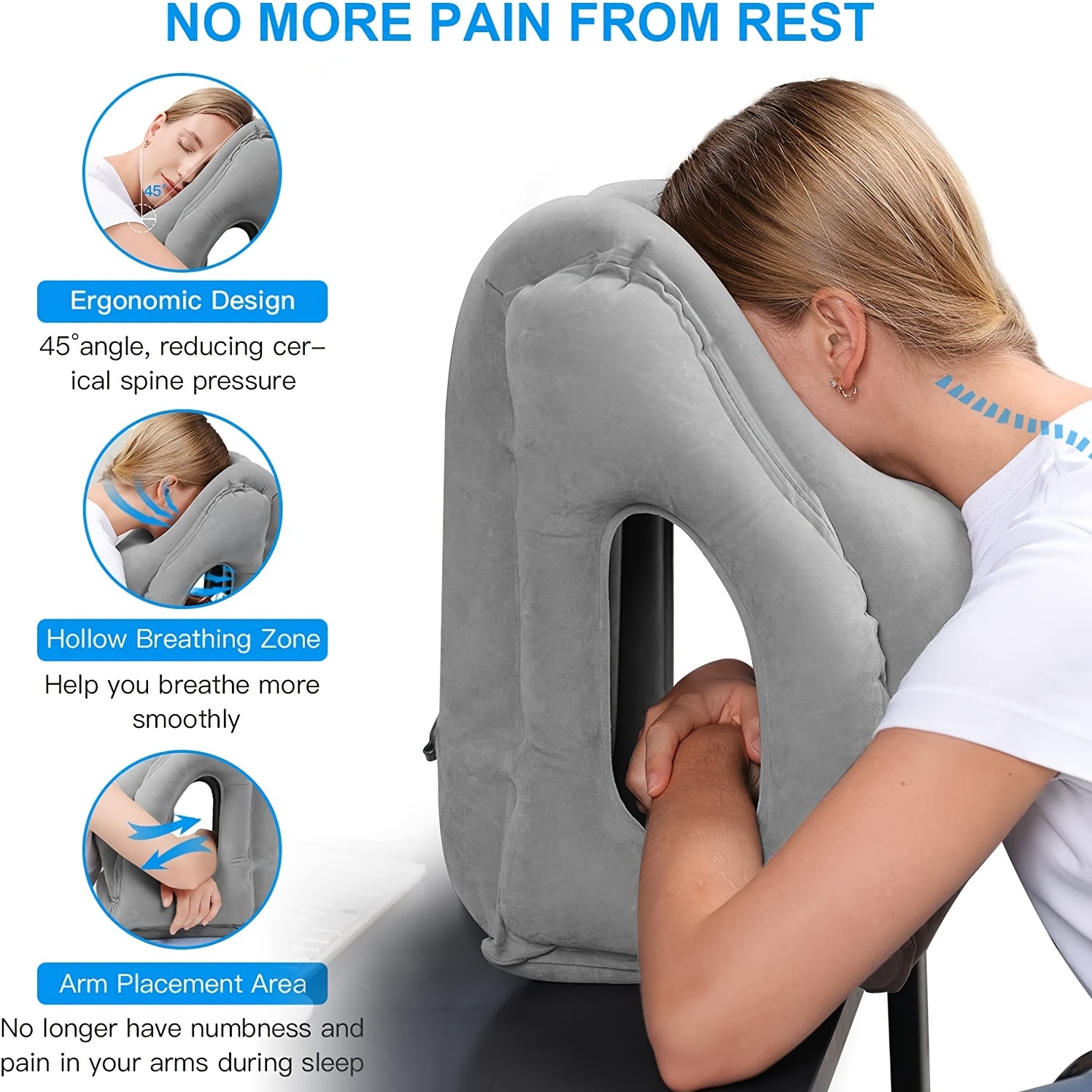 Inflatable Travel Pillow,Trave - Travel Accessories Long Flight ulasan dan harga