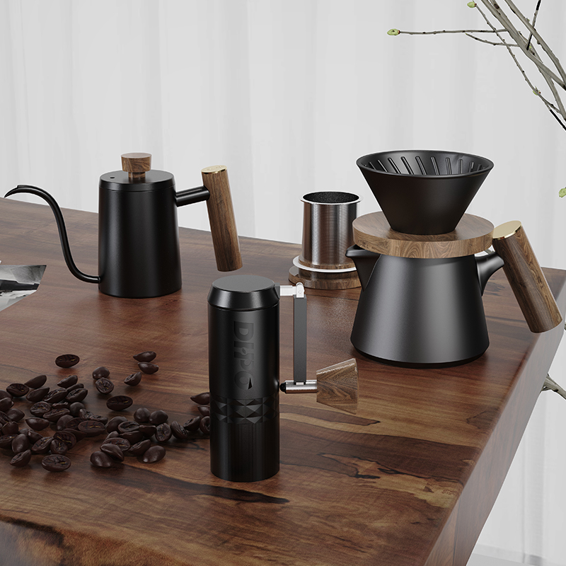 DHPO Luxury Coffee Kit Set wit - Portable Travel Kettle ulasan dan harga